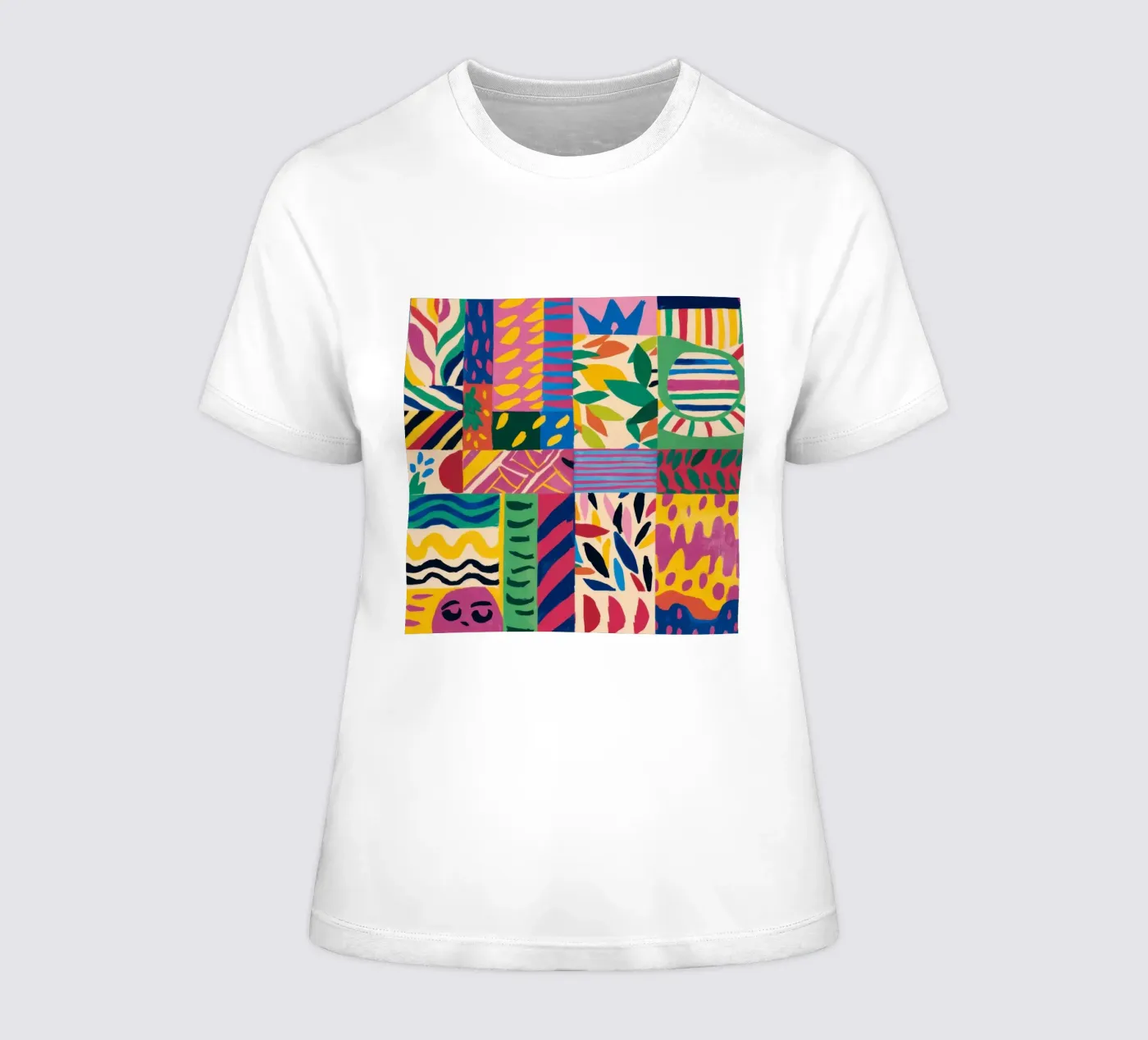 Joyful Pattern Patchwork t-shirt da donna da Monuments Fire