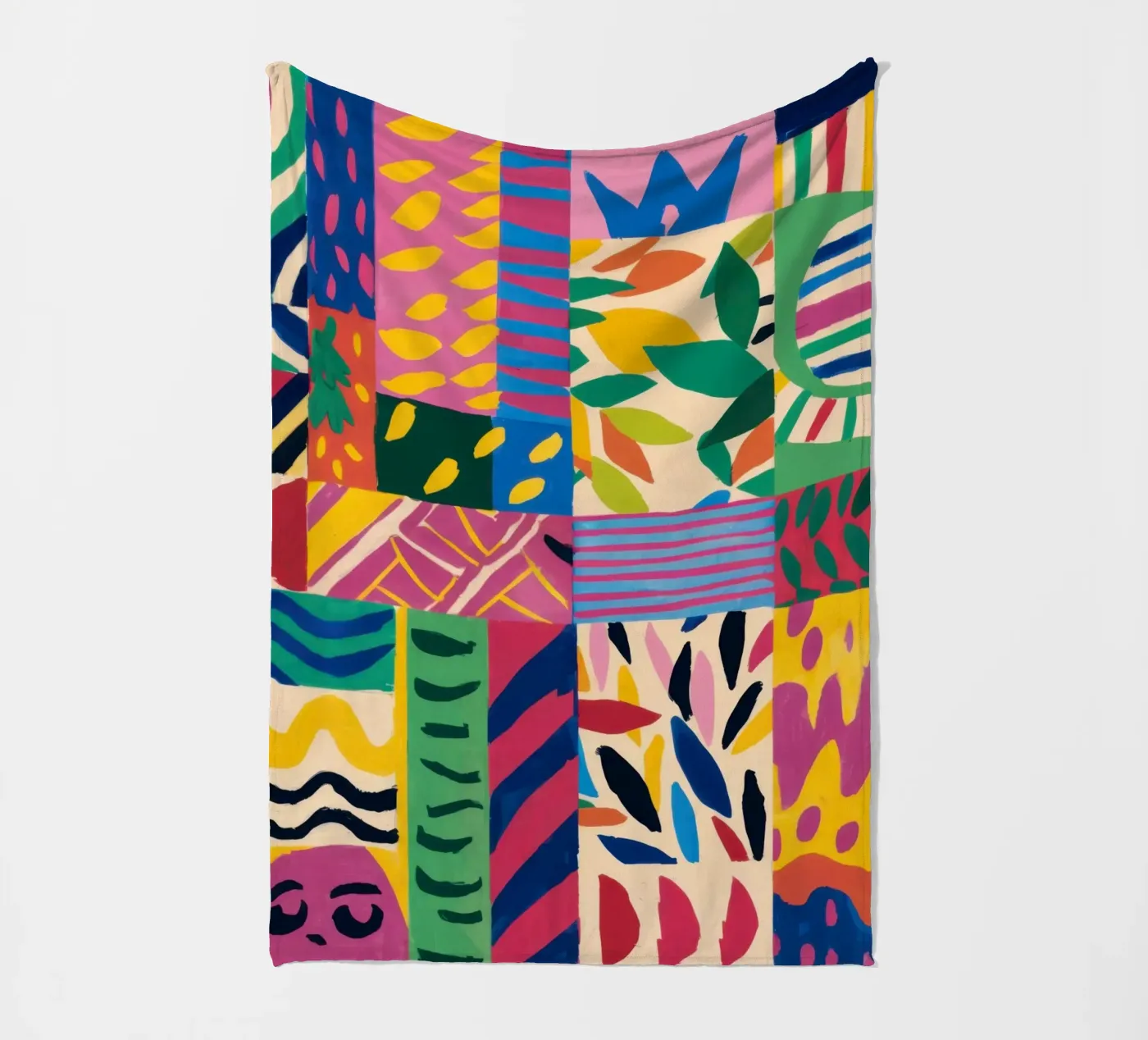 Joyful Pattern Patchwork plaid polaire de Monuments Fire