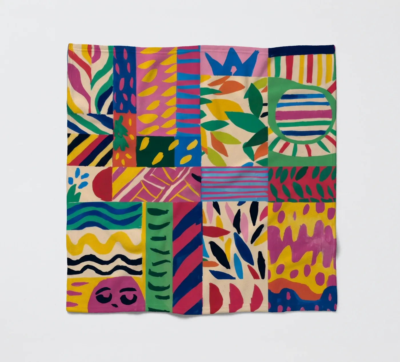 Joyful Pattern Patchwork plaid polaire de Monuments Fire