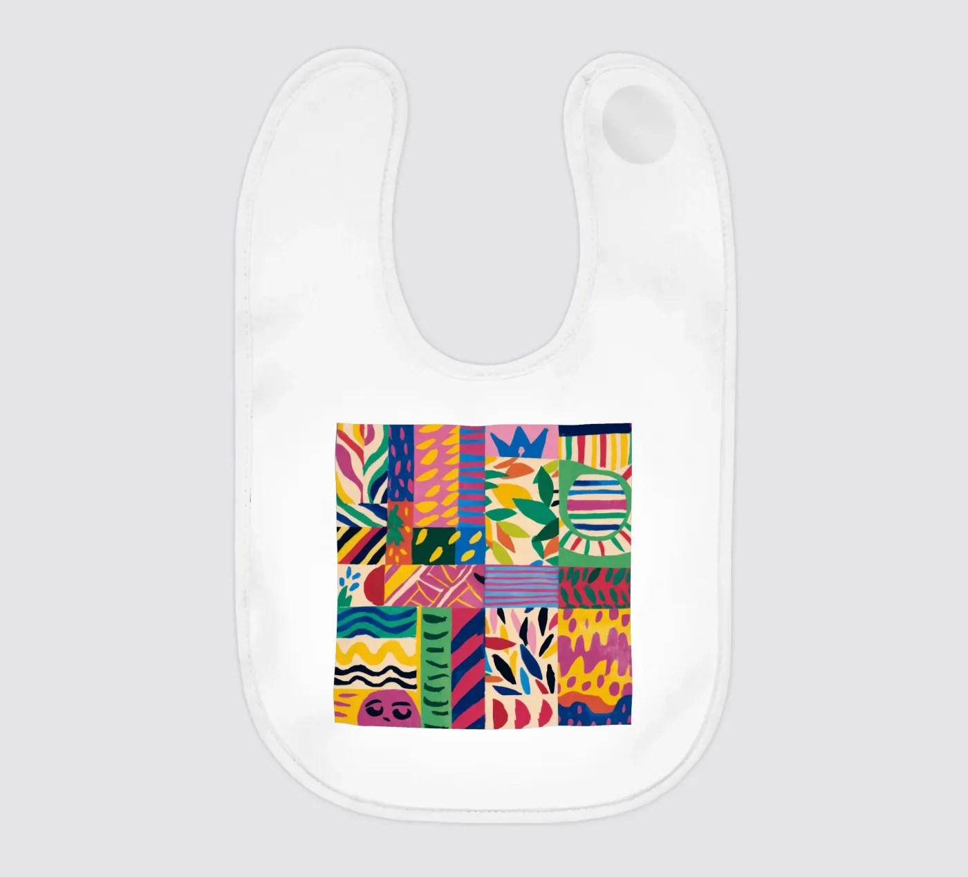 Pattern patchwork gioioso bavaglino da Monuments Fire