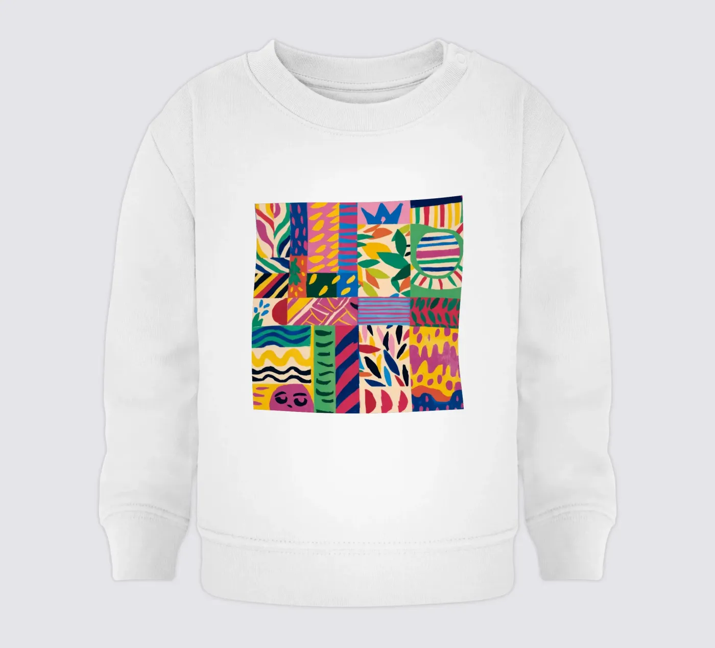 Vrolijk patroon patchwork baby sweatshirt van Monuments Fire