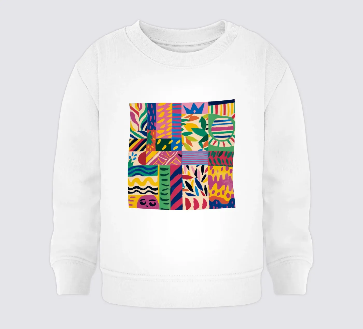 Vrolijk patroon patchwork baby sweatshirt van Monuments Fire