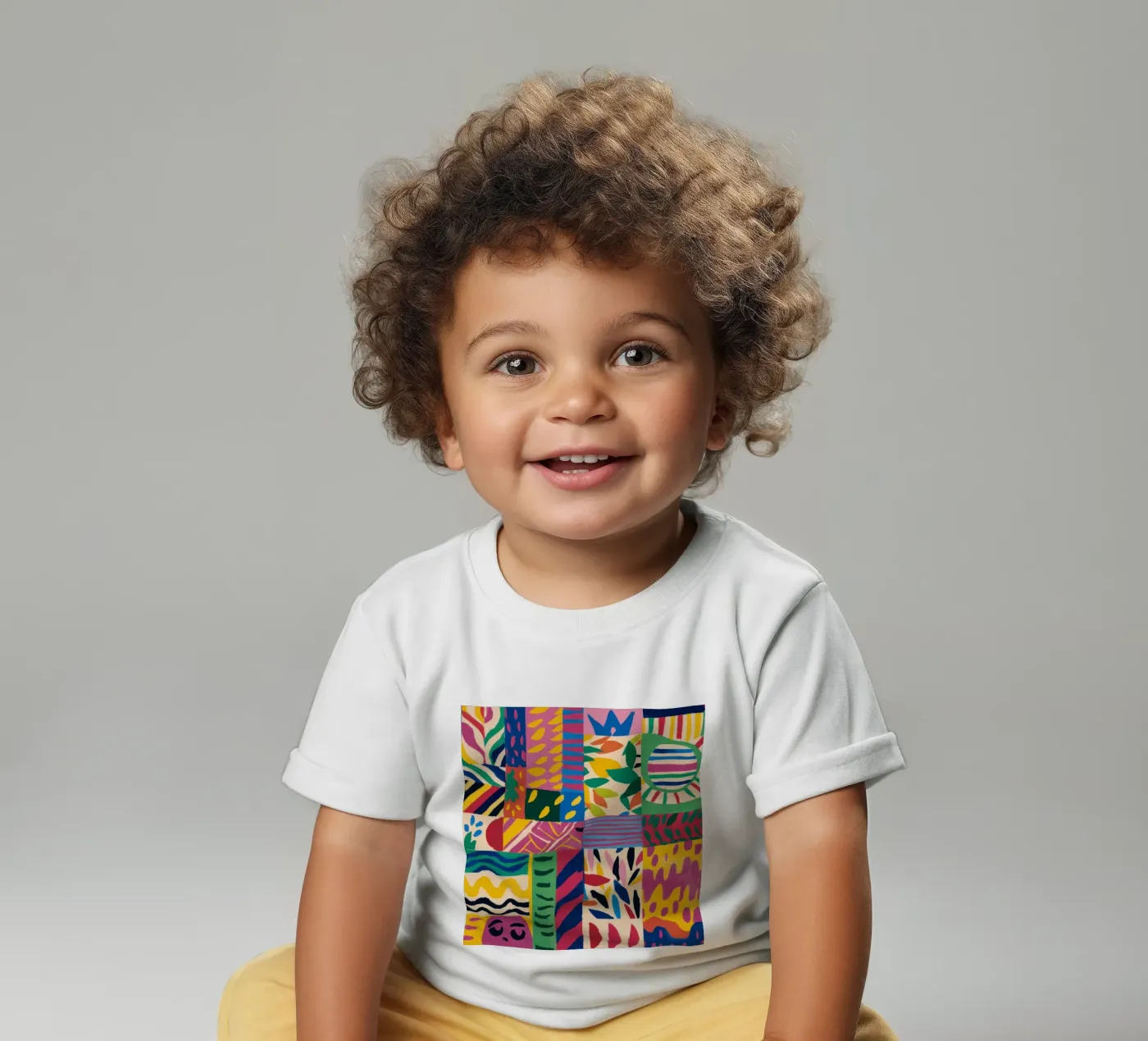 Joyful Pattern Patchwork maglietta neonato da Monuments Fire