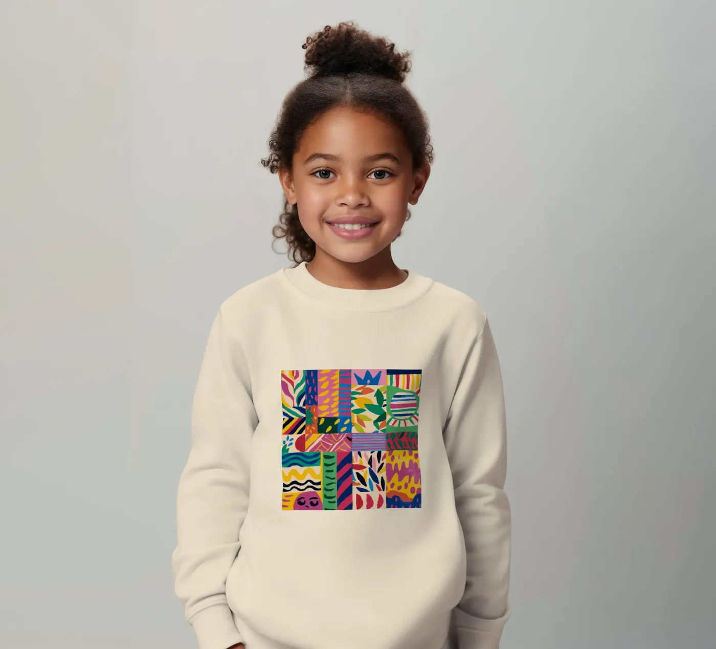 Joyful Pattern Patchwork kinder sweatshirt van Monuments Fire