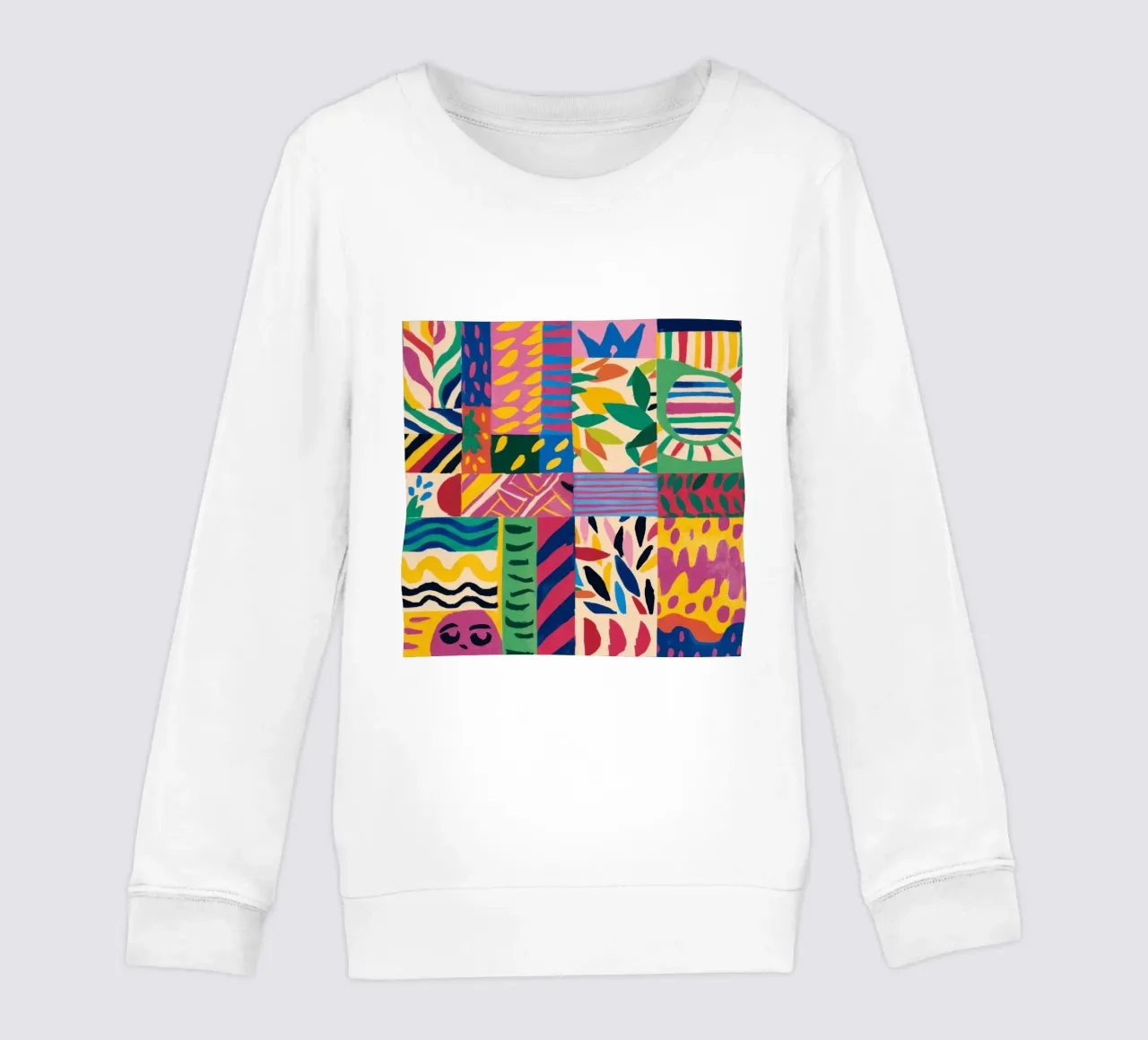 Pattern patchwork gioioso felpa bambino da Monuments Fire