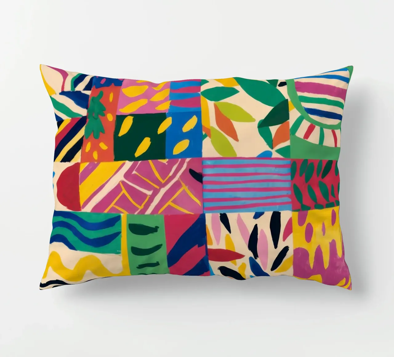 Pattern patchwork gioioso cuscino da Monuments Fire
