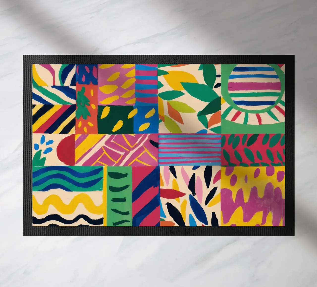 Pattern patchwork gioioso zerbino da Monuments Fire