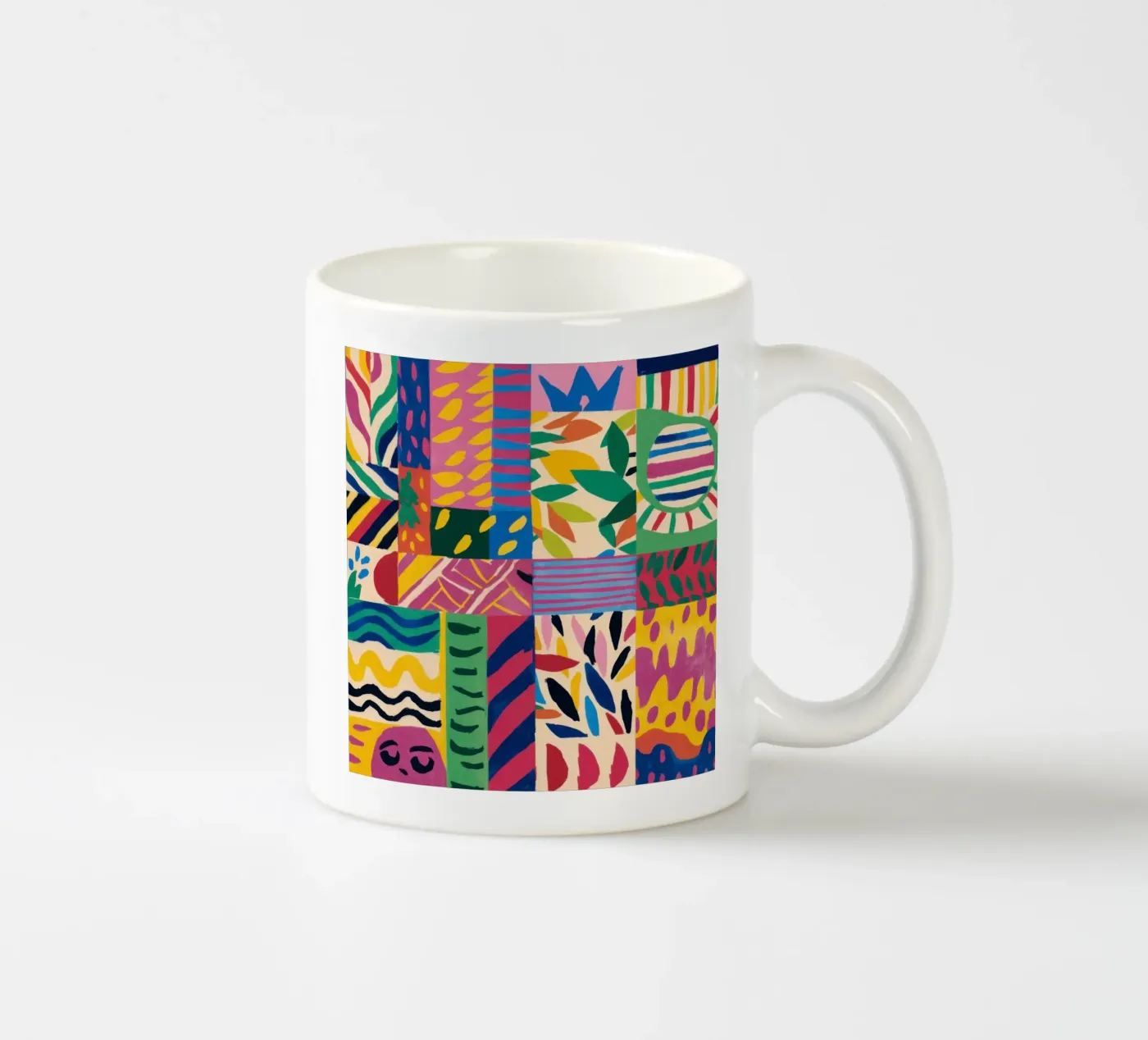 Joyful Pattern Patchwork keramische mok van Monuments Fire