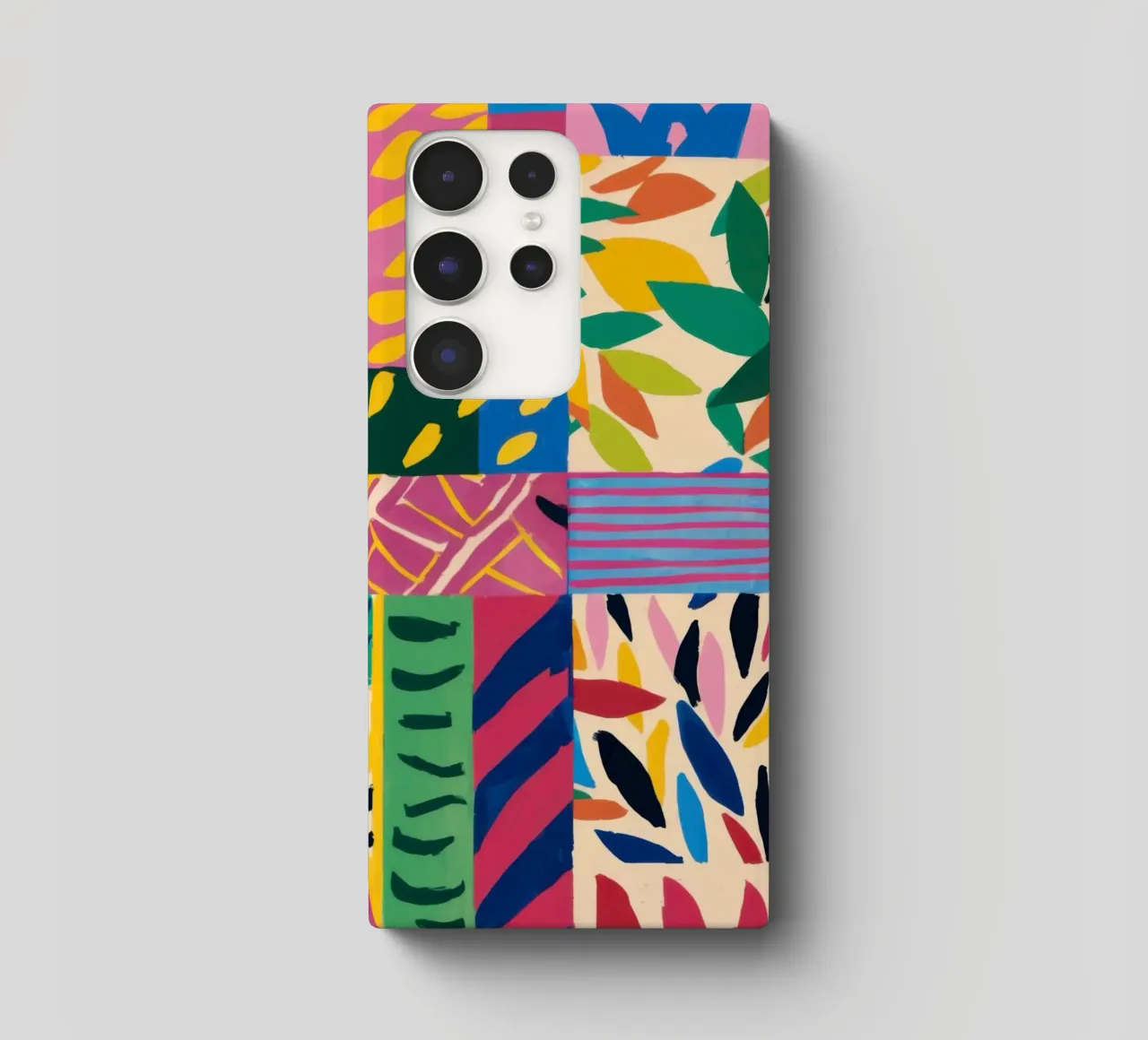 Patchwork à motifs joyeux coque samsung de Monuments Fire