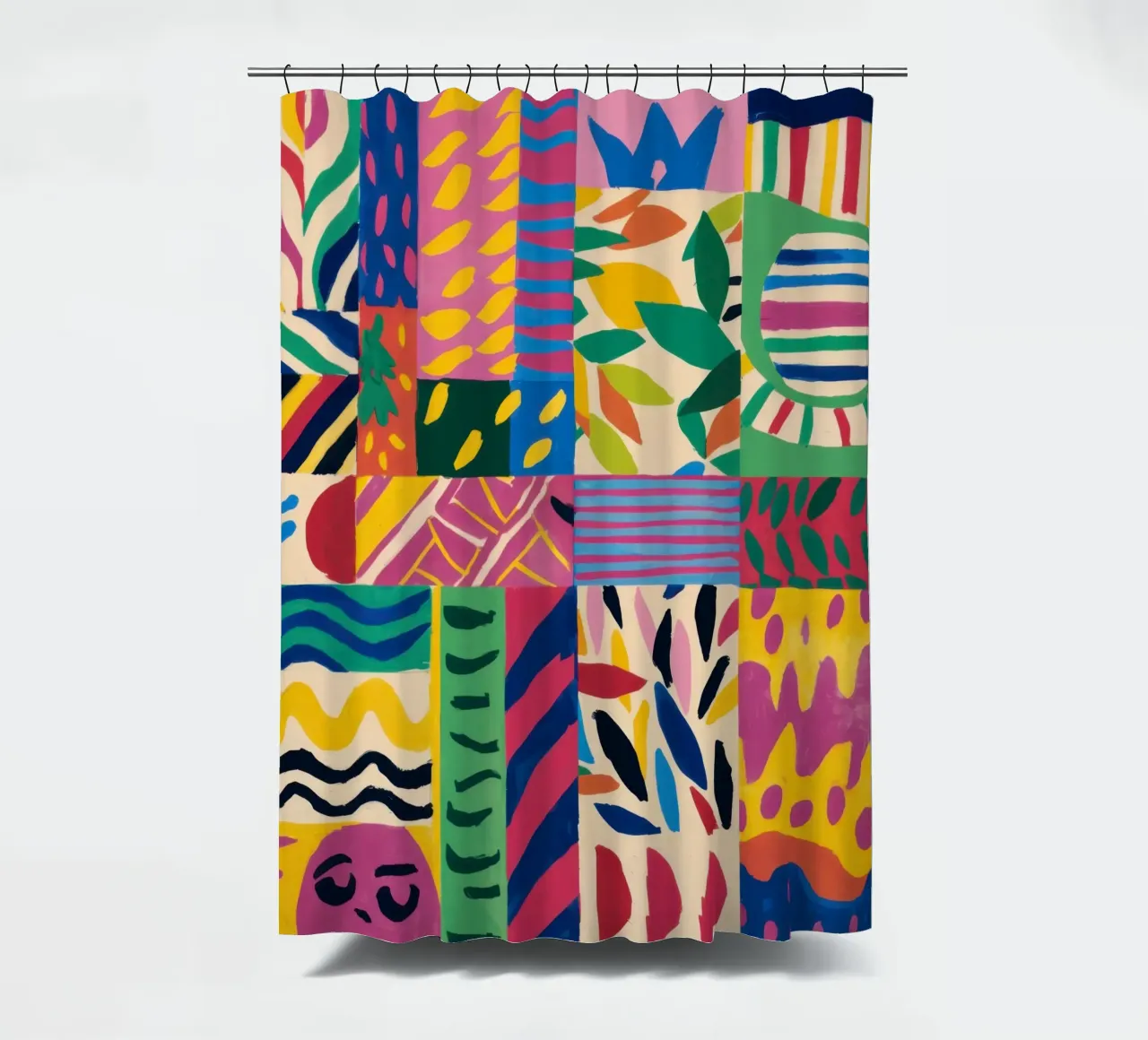 Pattern patchwork gioioso tenda da doccia da Monuments Fire