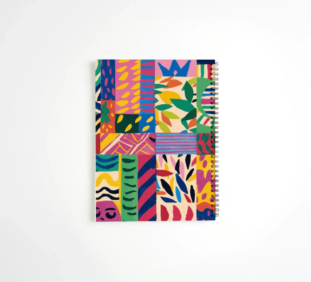 Joyful Pattern Patchwork spiral notebook by Monuments Fire