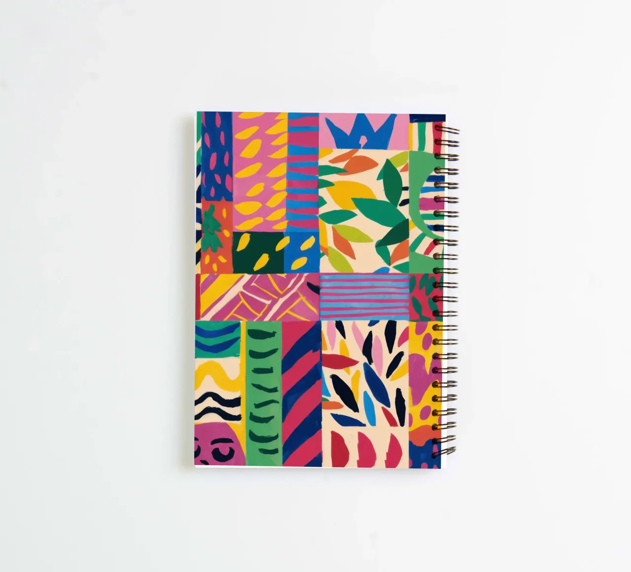 Joyful Pattern Patchwork spiral notebook by Monuments Fire
