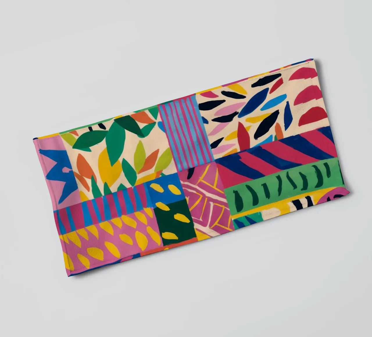 Joyful Pattern Patchwork towel by Monuments Fire
