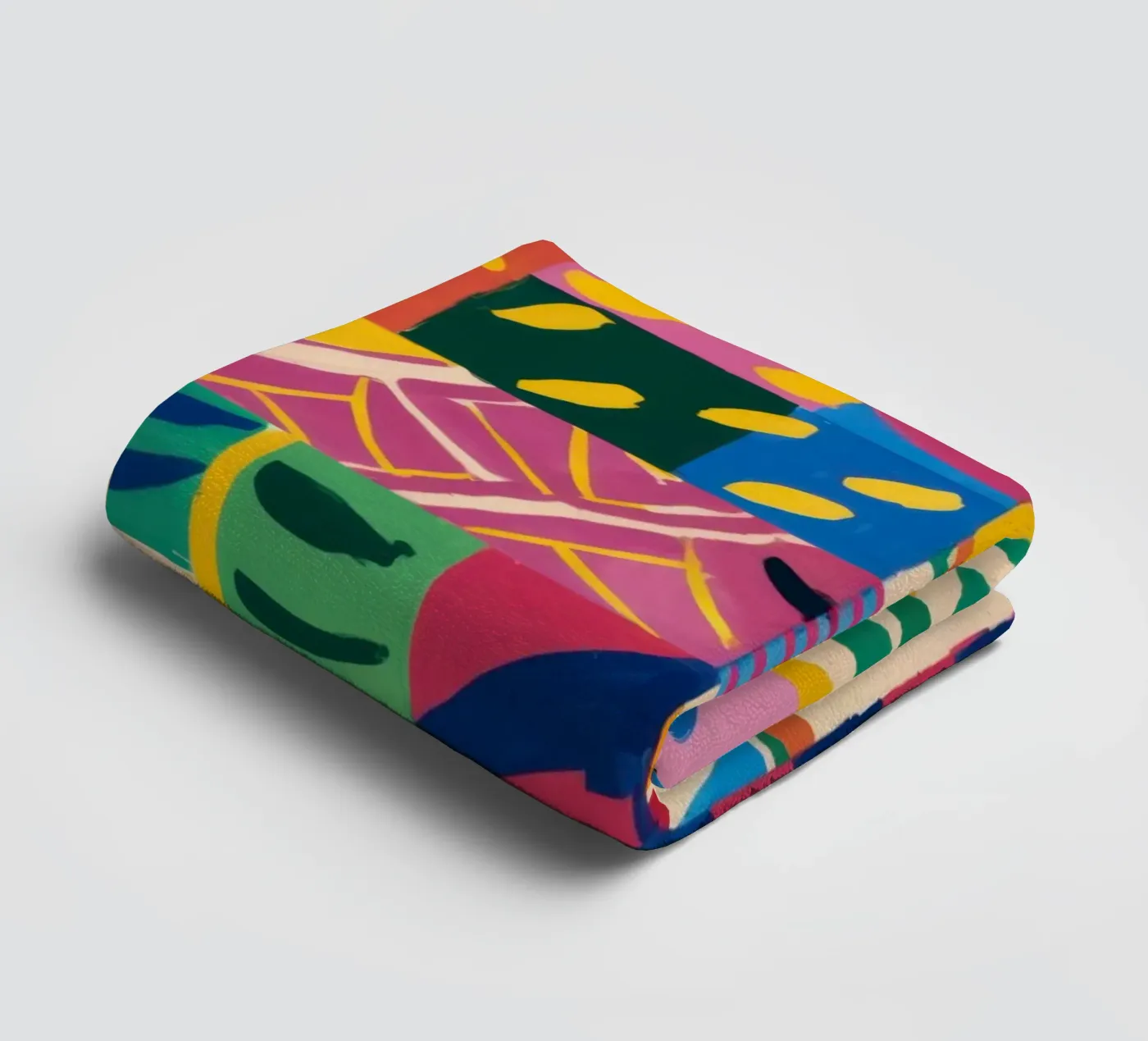 Vrolijk patroon patchwork badhanddoek van Monuments Fire