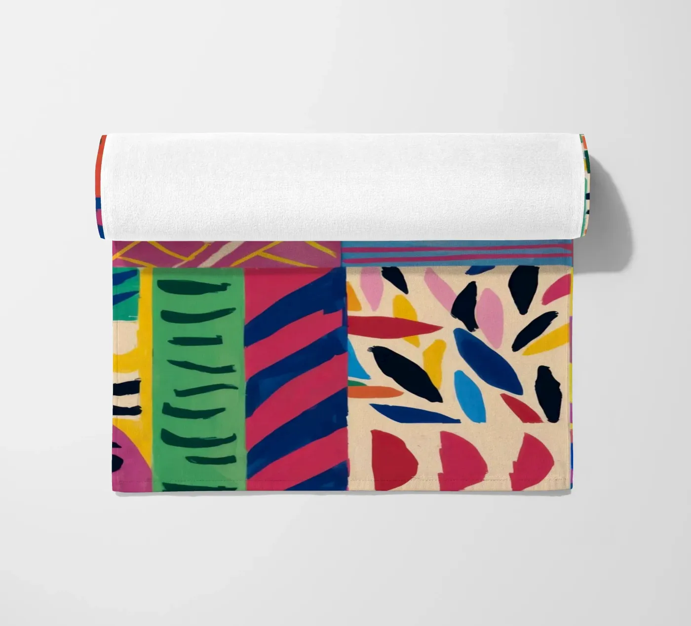 Joyful Pattern Patchwork serviette de plage de Monuments Fire