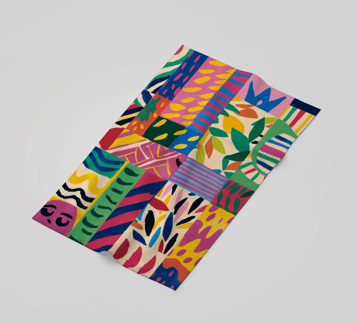 Joyful Pattern Patchwork serviette de plage de Monuments Fire