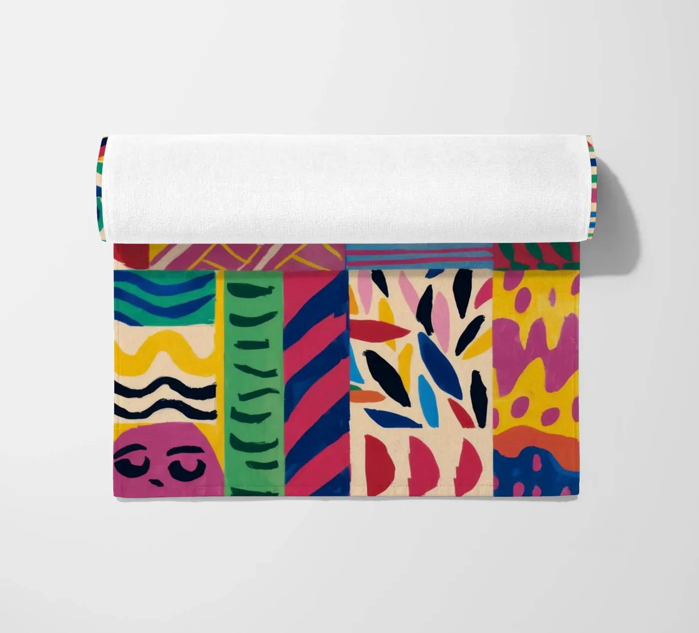 Joyful Pattern Patchwork serviette de plage de Monuments Fire