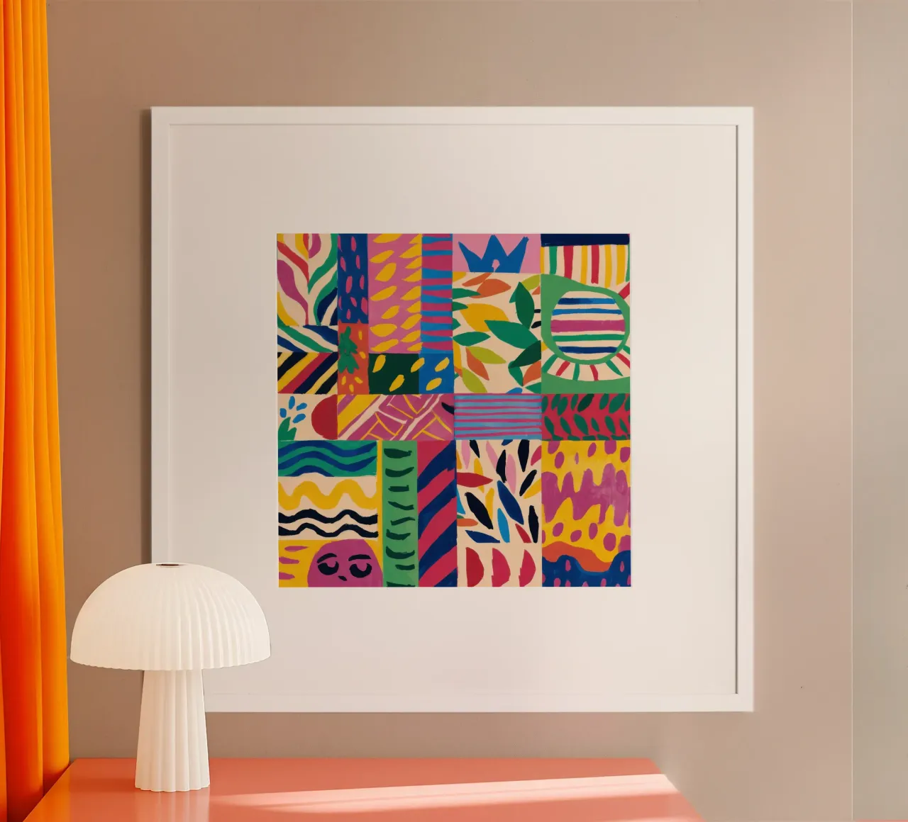 Pattern patchwork gioioso poster da Monuments Fire