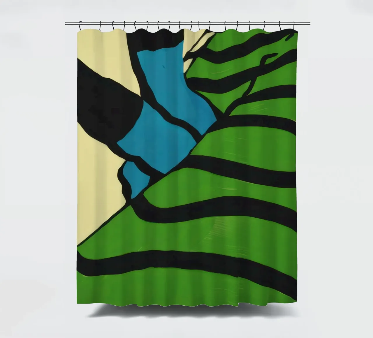Verdant Stripe Abstraction douchegordijn van Giant Foxs