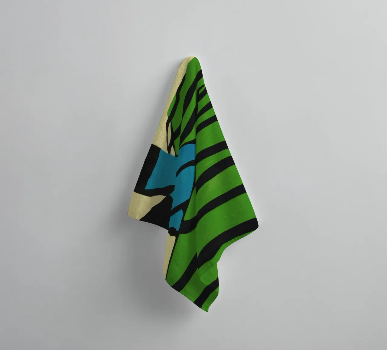 Verdant Stripe Abstraction badhanddoek van Giant Foxs