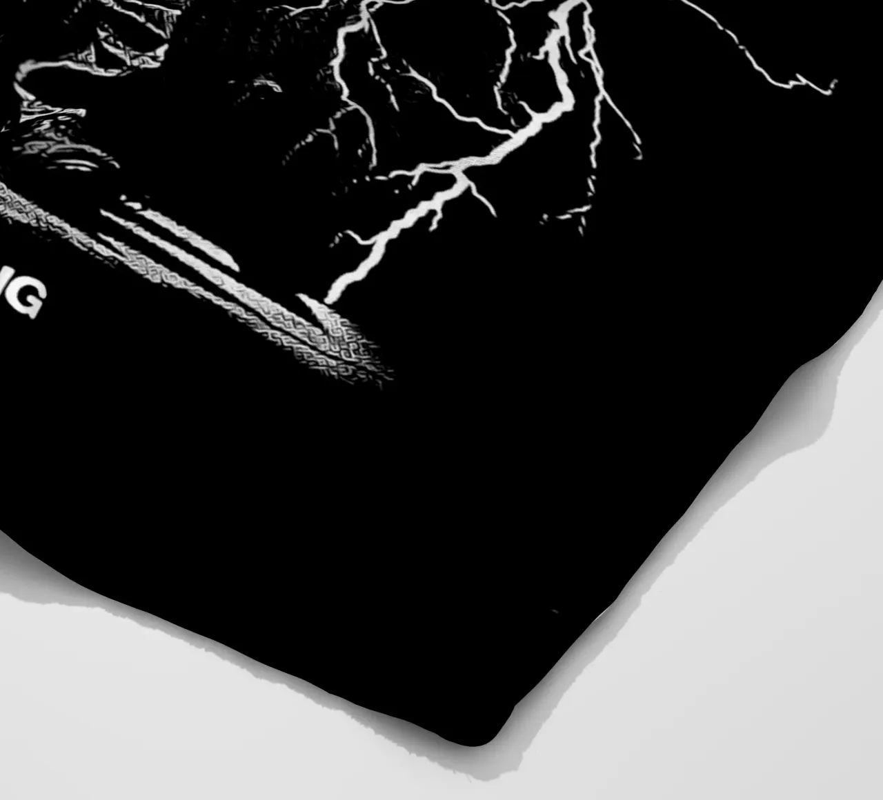 Ride The Lightning metallichead in bianco e nero coperta in pile da music soul