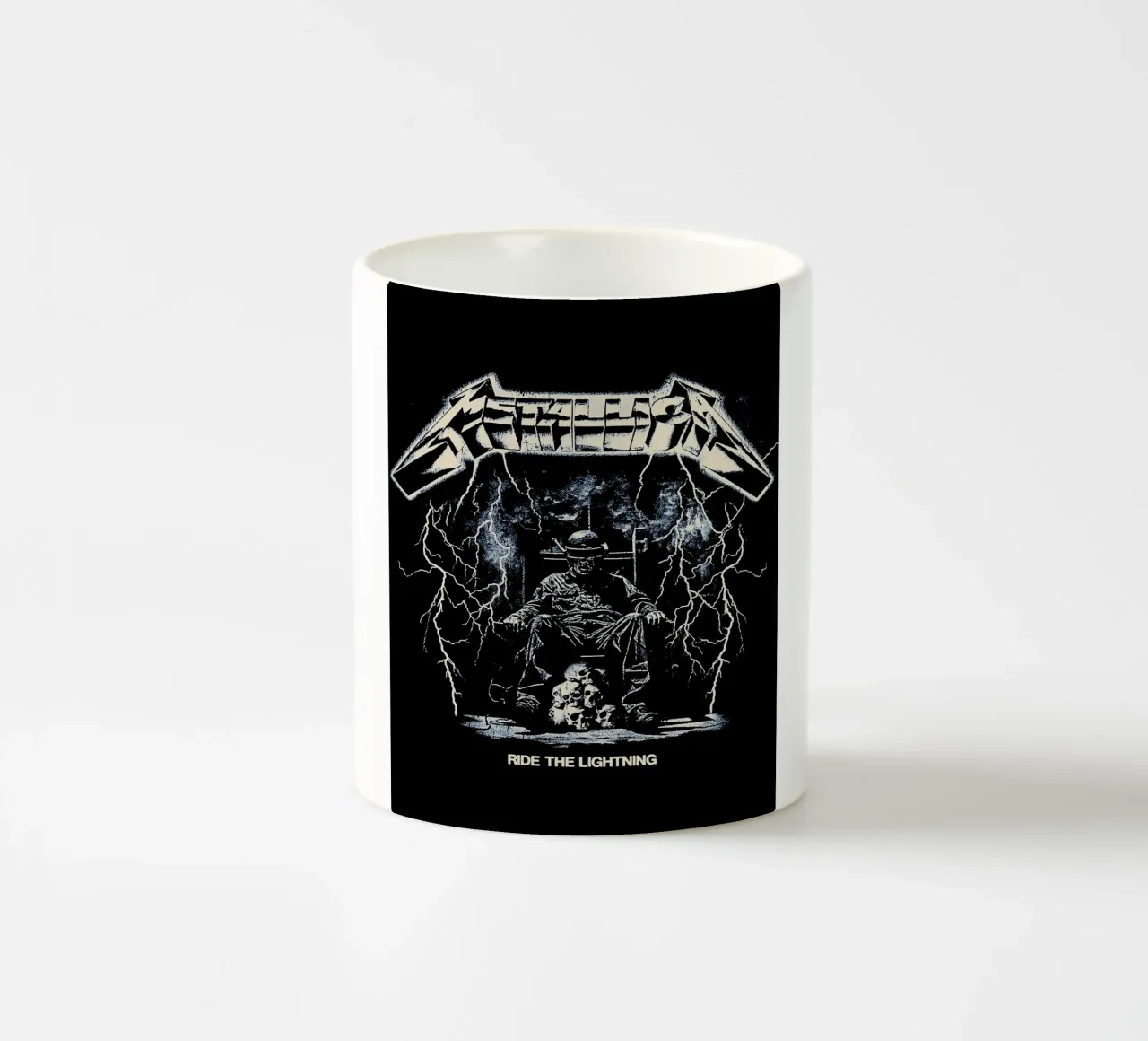 Ride The Lightning metallichead tazza in ceramica da music soul