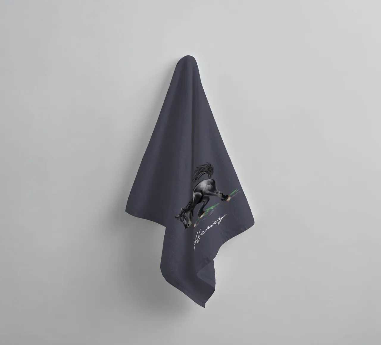 Cavallo frisone asciugamano da bagno da Moonlit Illustrations