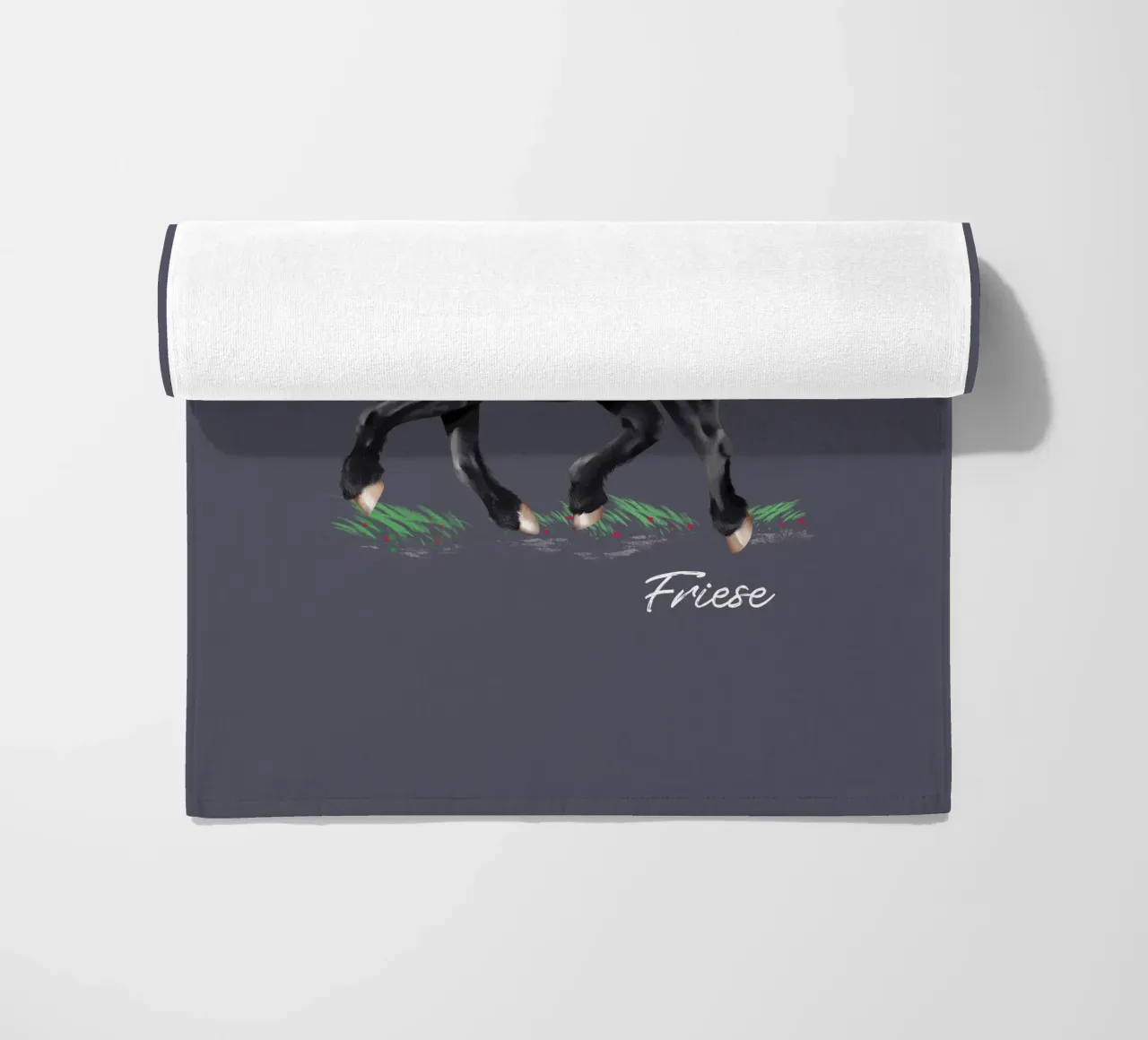 Cavallo frisone telo mare da Moonlit Illustrations