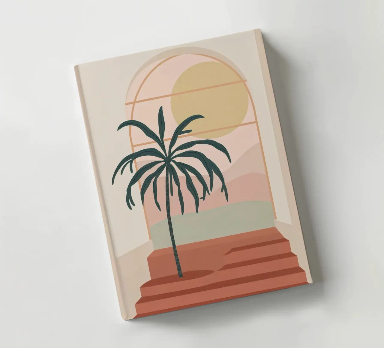 Pastel Palm Archway notebook by Mythy Brush