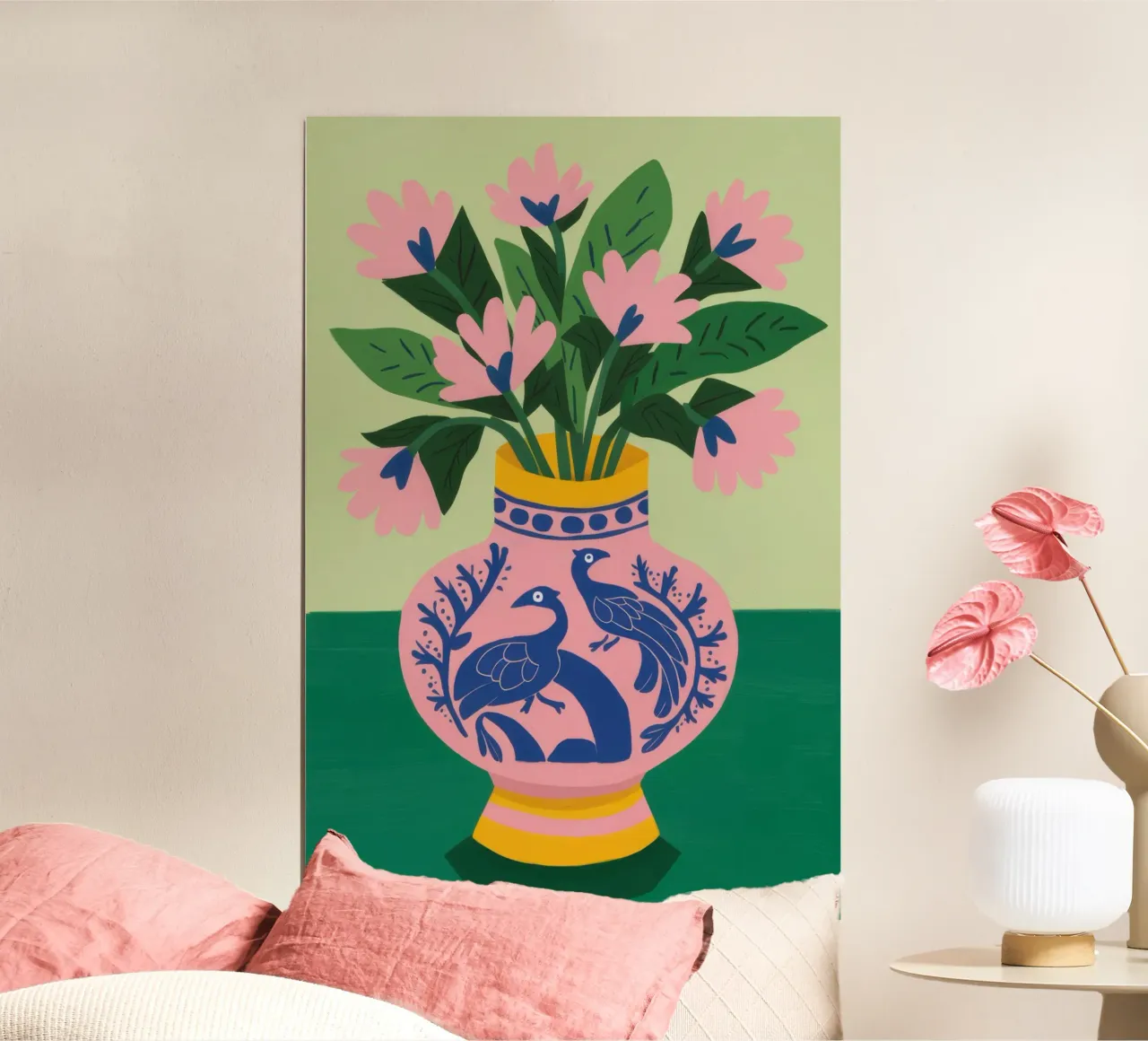 Vaso Cerulean Fawn poster con telaio in plastica da Monuments Fire