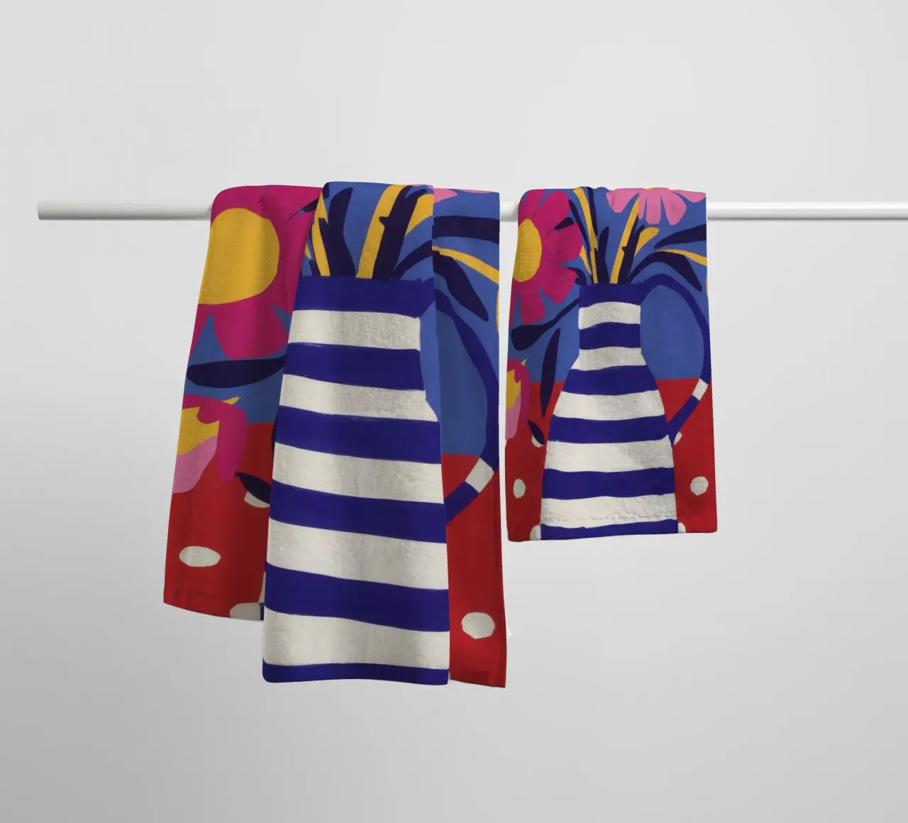Bouquet a strisce giubilanti asciugamano da bagno da Rain Balance