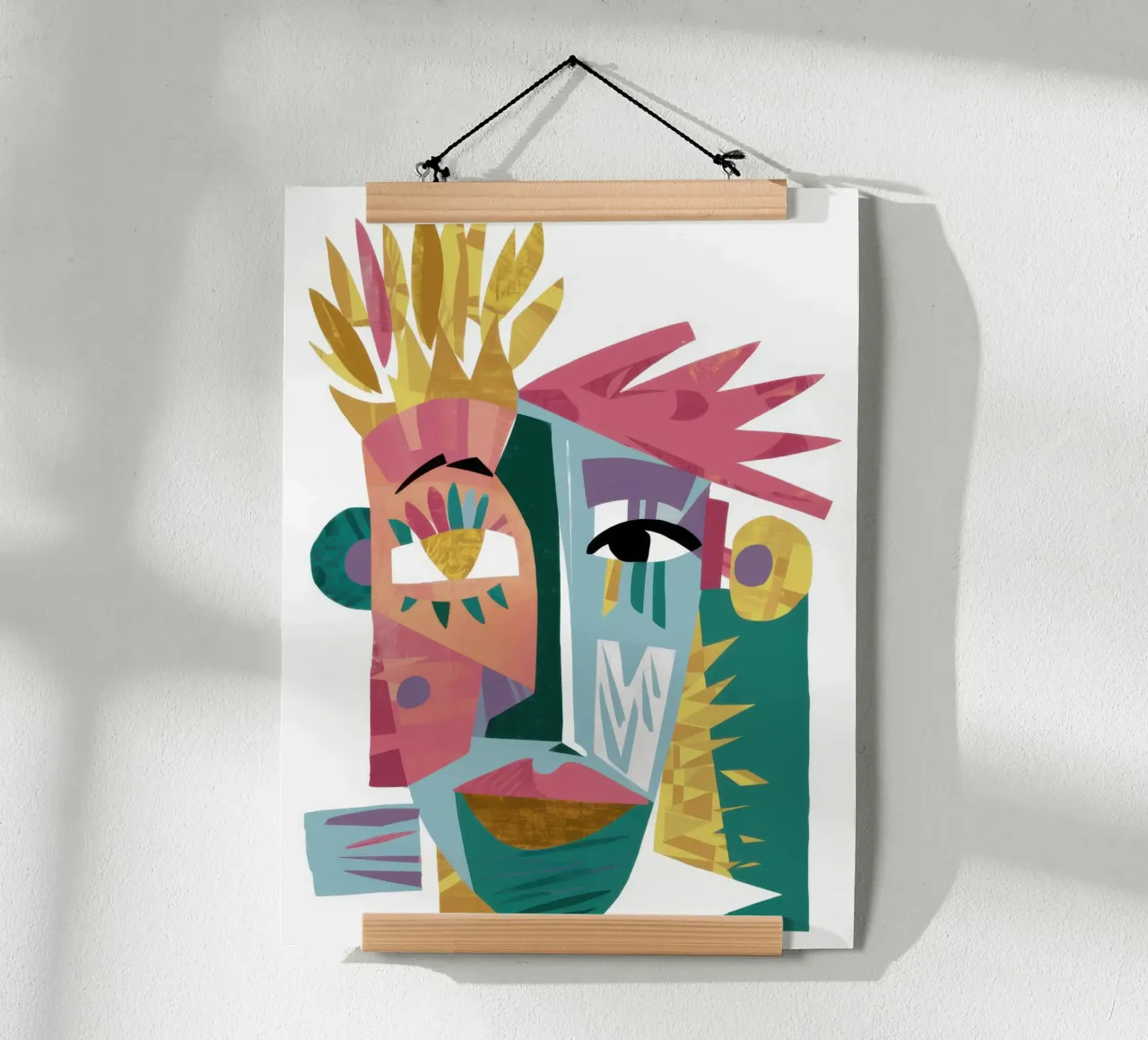 Cubist Vivid Totem hahnemühle by Dream Gesso