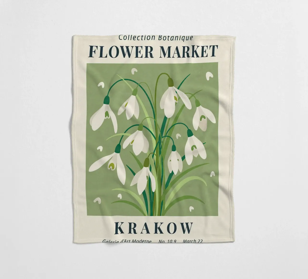 Mercato dei fiori di Cracovia Bucaneve coperta in pile da TekleDawit