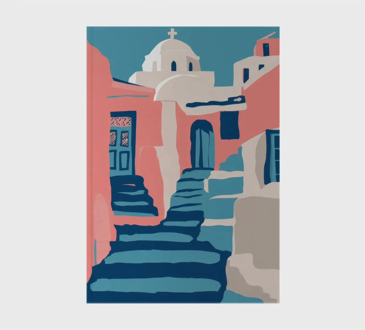 Azure Alleyway Ascent notebook by Ink Pulse