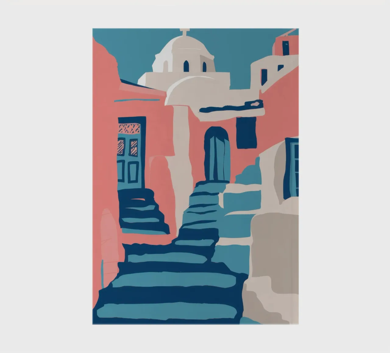 Azure Alleyway Ascent notebook by Ink Pulse
