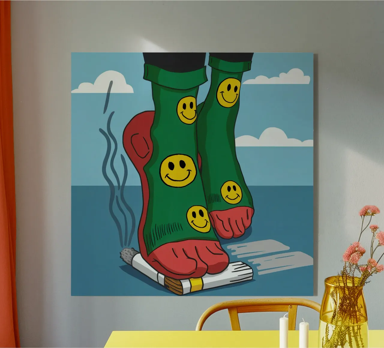 Smiley Sock Stride metacrilato de Rain Balance