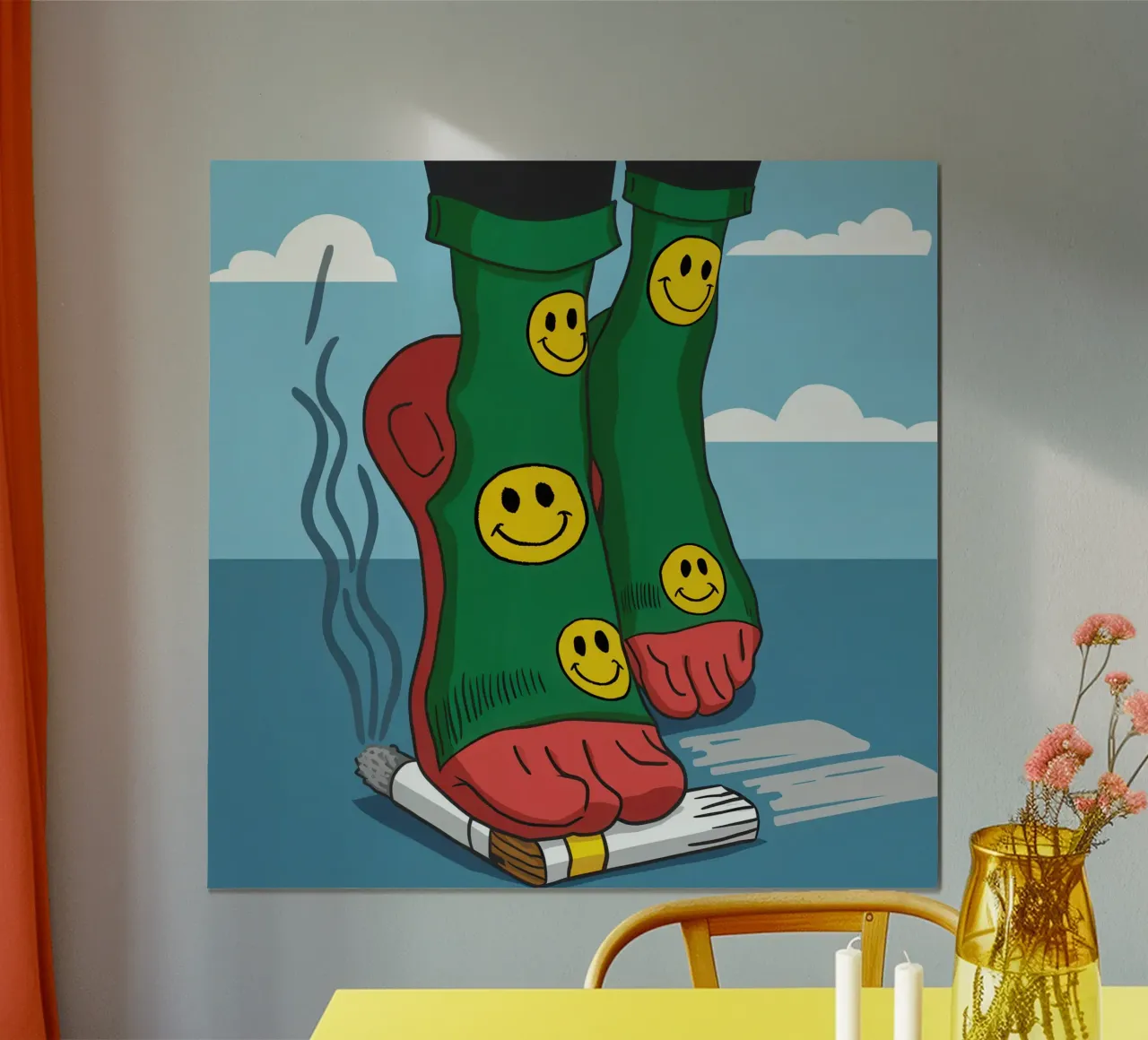 Passo del calzino sorridente poster da Rain Balance