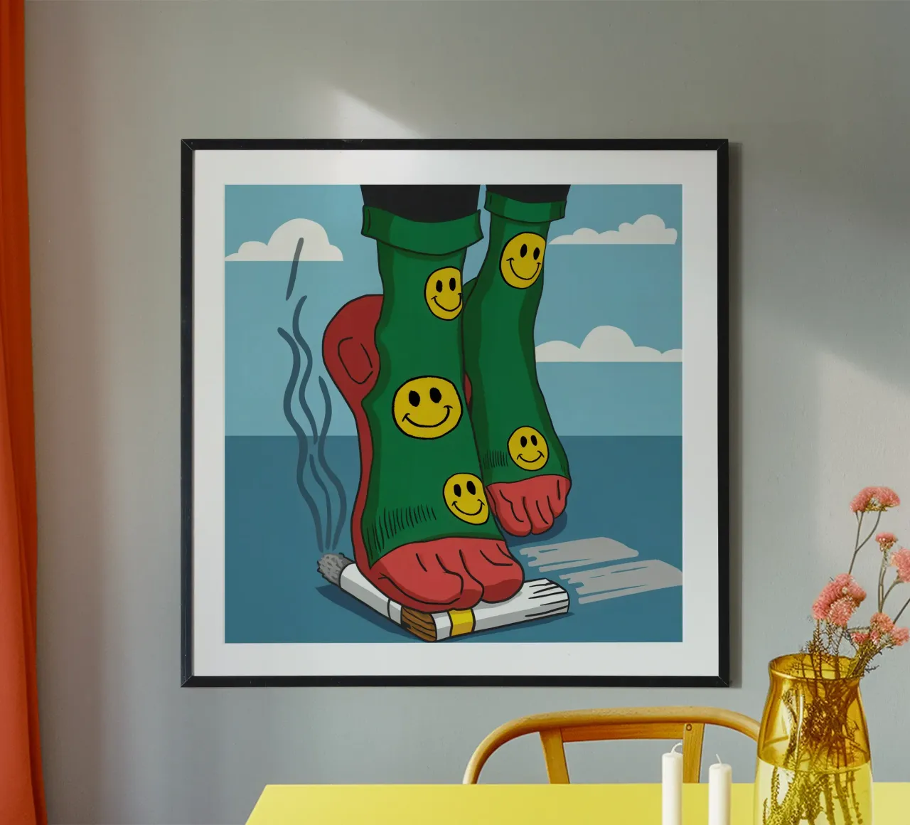 Passo del calzino sorridente poster da Rain Balance