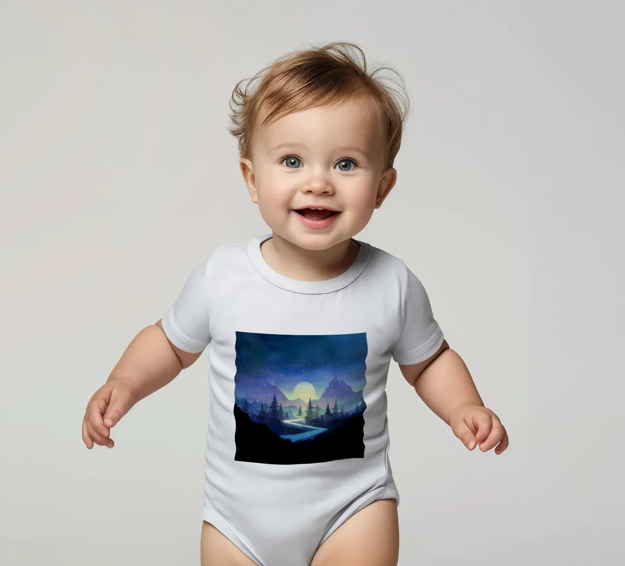 Touching the Stars body neonato maniche corte da Nadjaa