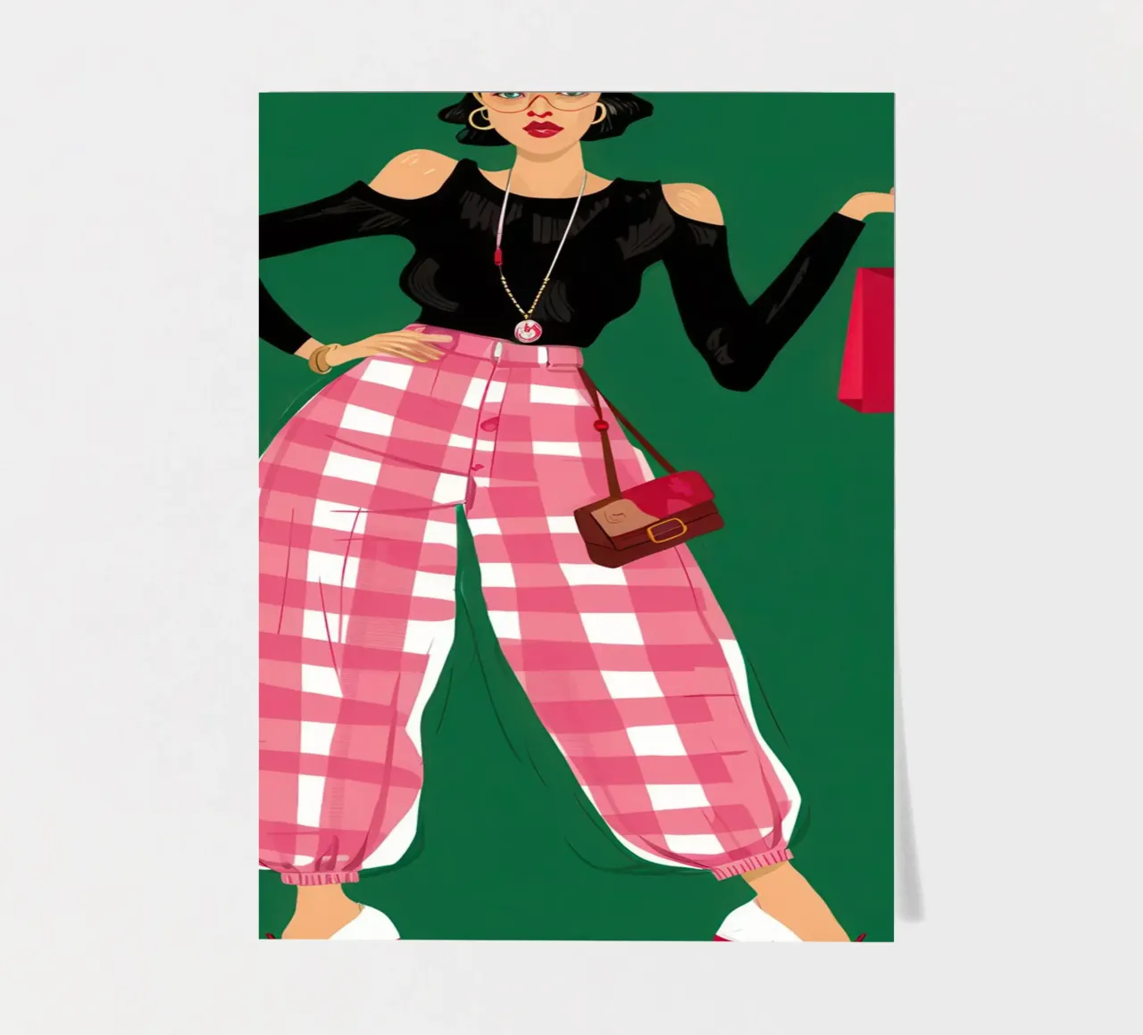 Gingham Pop Attitude Stickerbogen von Mythy Brush