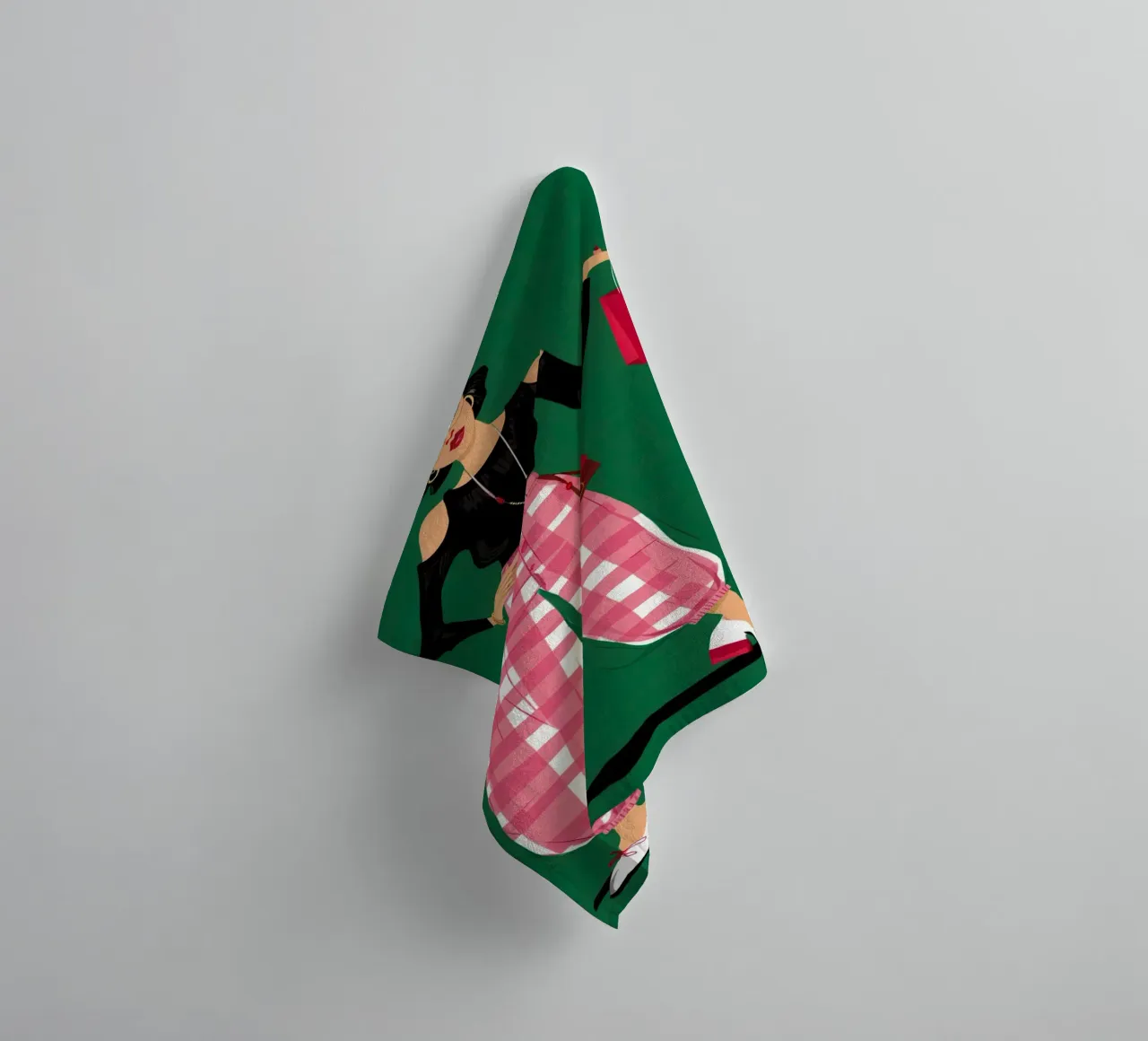 Gingham Pop Attitude asciugamano da bagno da Mythy Brush