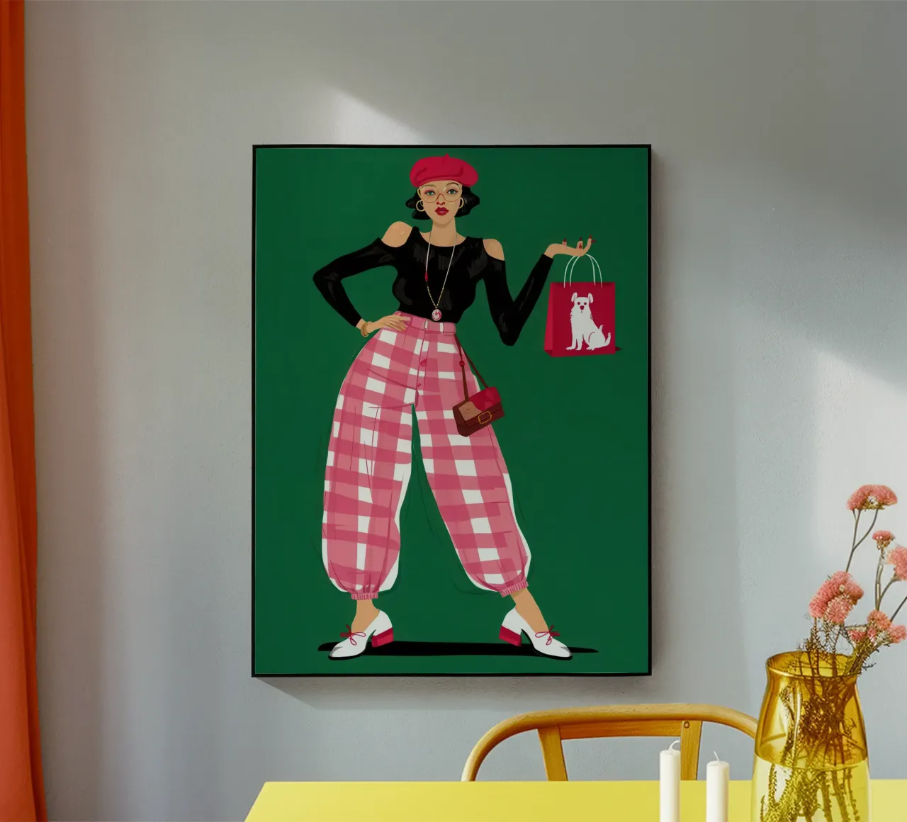 Gingham Pop Attitude plexiglass da Mythy Brush