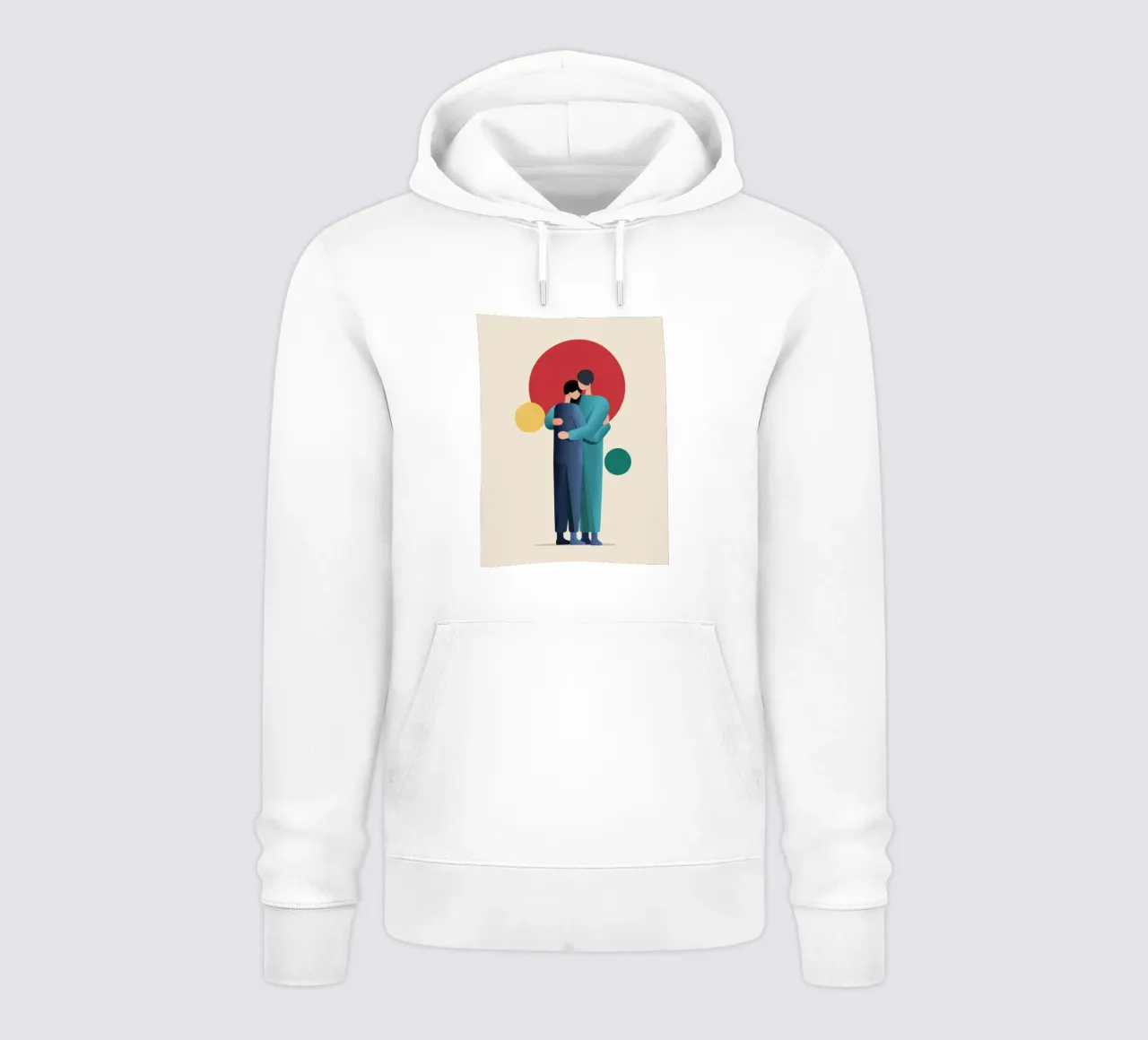 Abbraccio amorevole minimalista felpa con cappuccio da Giant Foxs