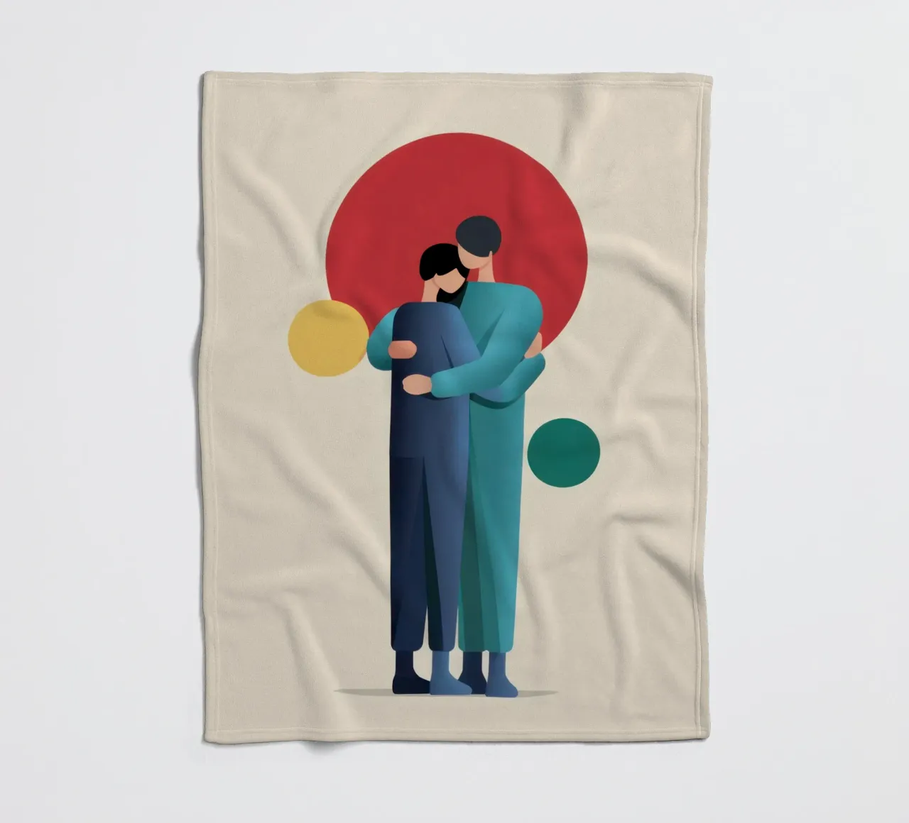 Abbraccio amorevole minimalista coperta in pile da Giant Foxs
