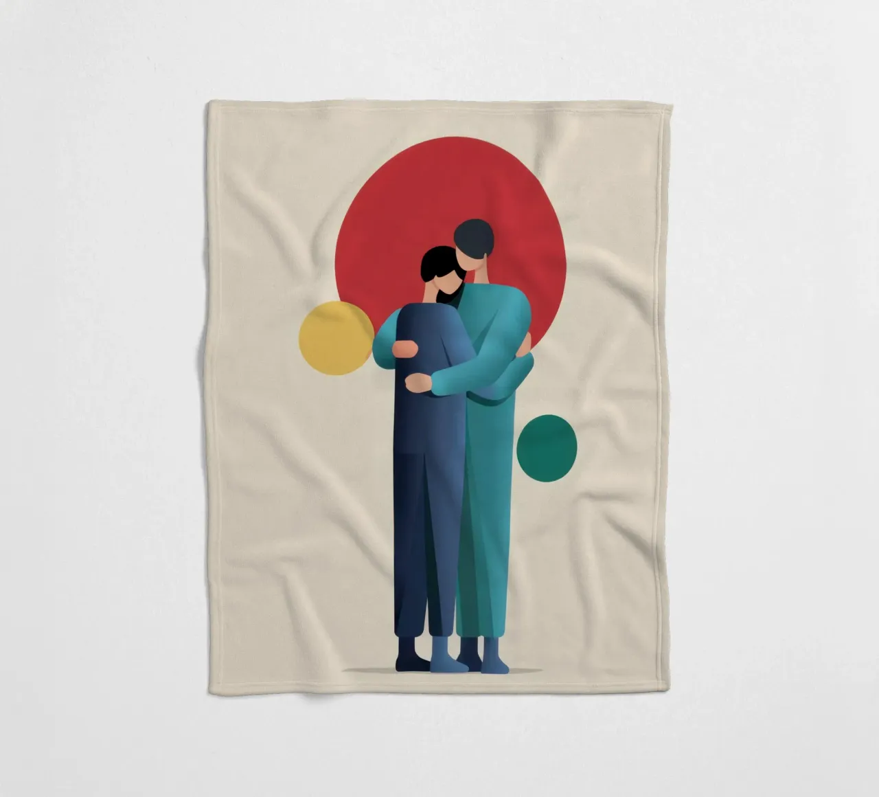 Abbraccio amorevole minimalista coperta in pile da Giant Foxs