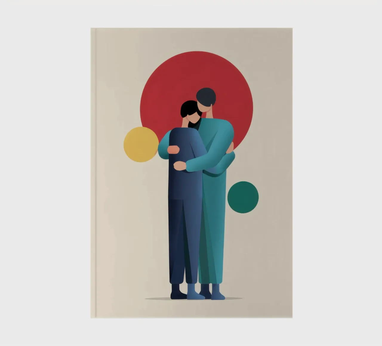 Minimalist Loving Hug notebook by Giant Foxs