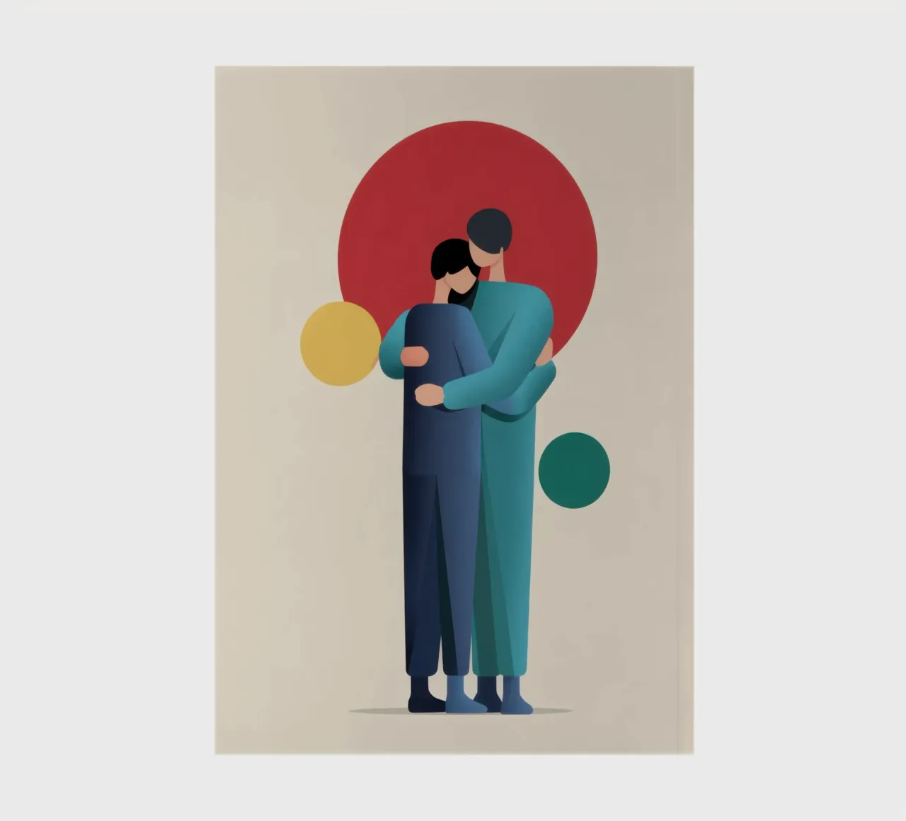 Minimalist Loving Hug notebook by Giant Foxs