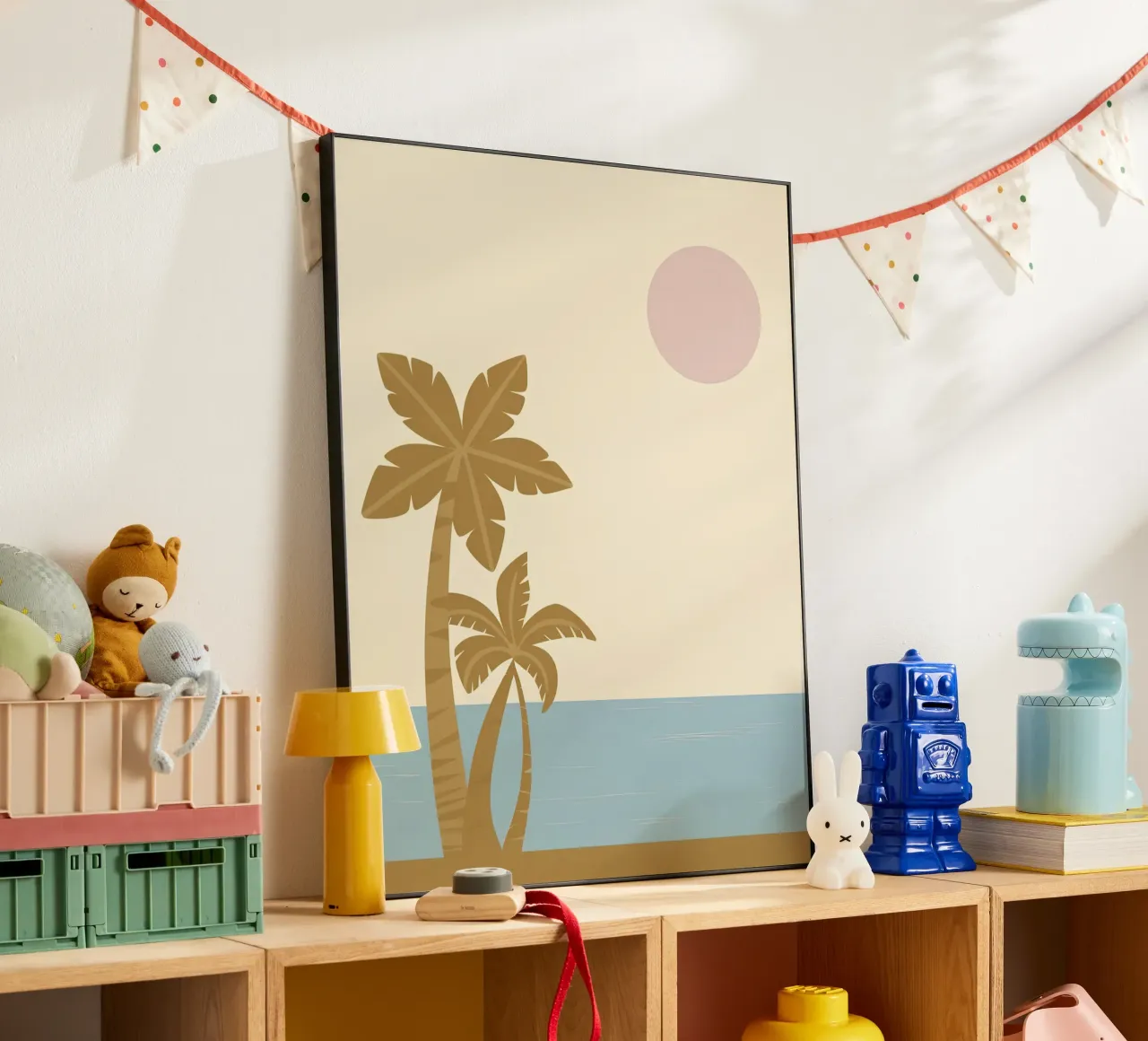Silhouette di palma minimalista pannello forex da Reds Jays