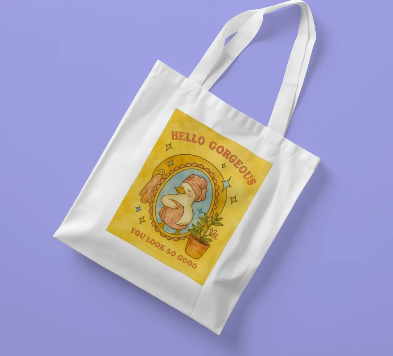 Funny Duck ciao splendida borsa in juta da Mirage