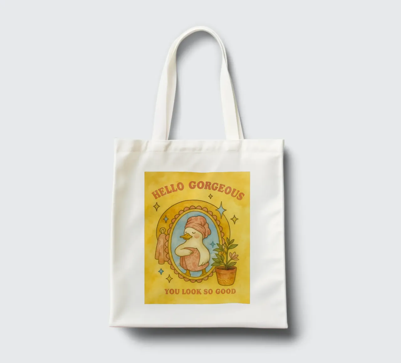 Funny Duck ciao splendida borsa in juta da Mirage